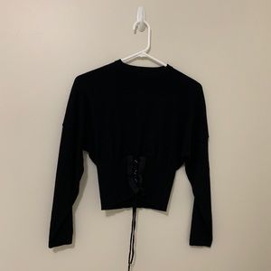 Cropped black corset sweater ❤️